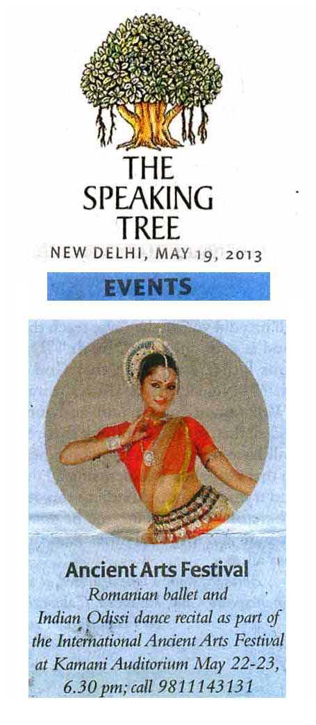 2013 May: International Ancient Art Festival, The Speaking Tree